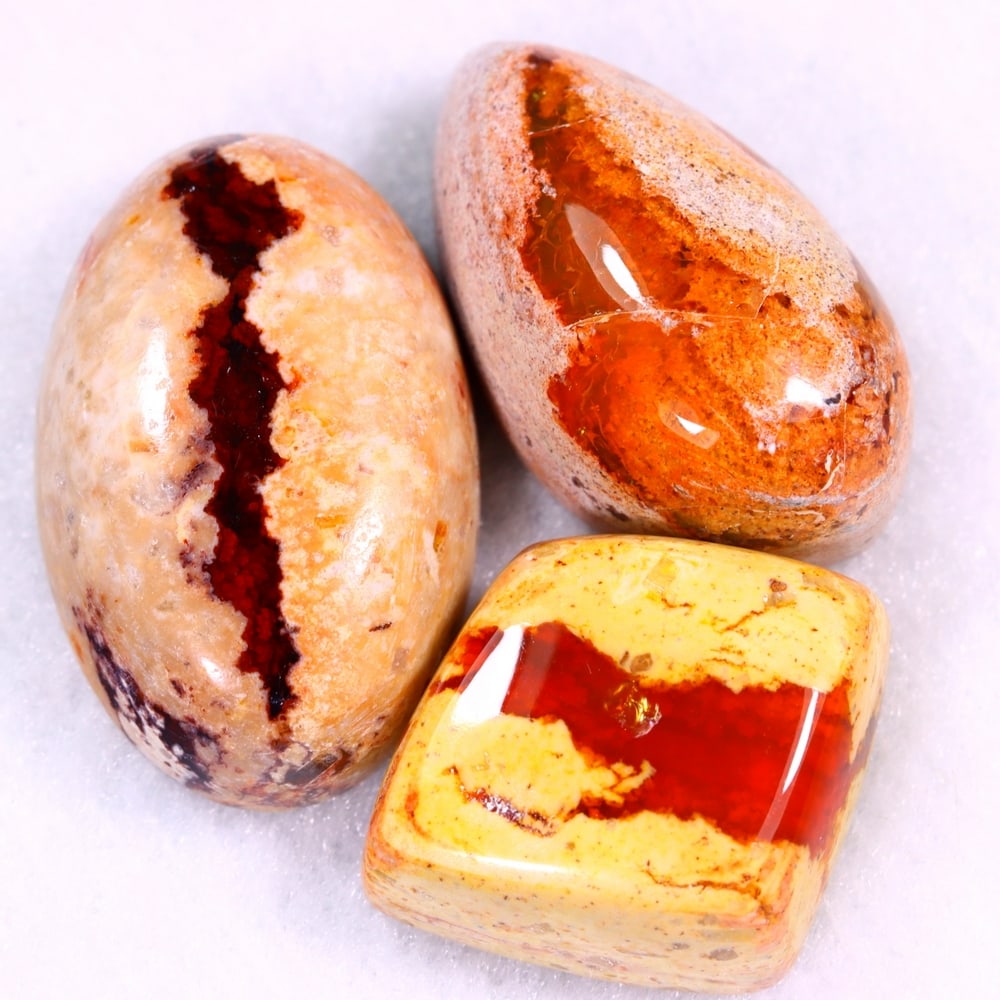 77.26Ct Group of 3 Mexican Fire Opal - Mexican Opal - Cabochon (1 of 3)