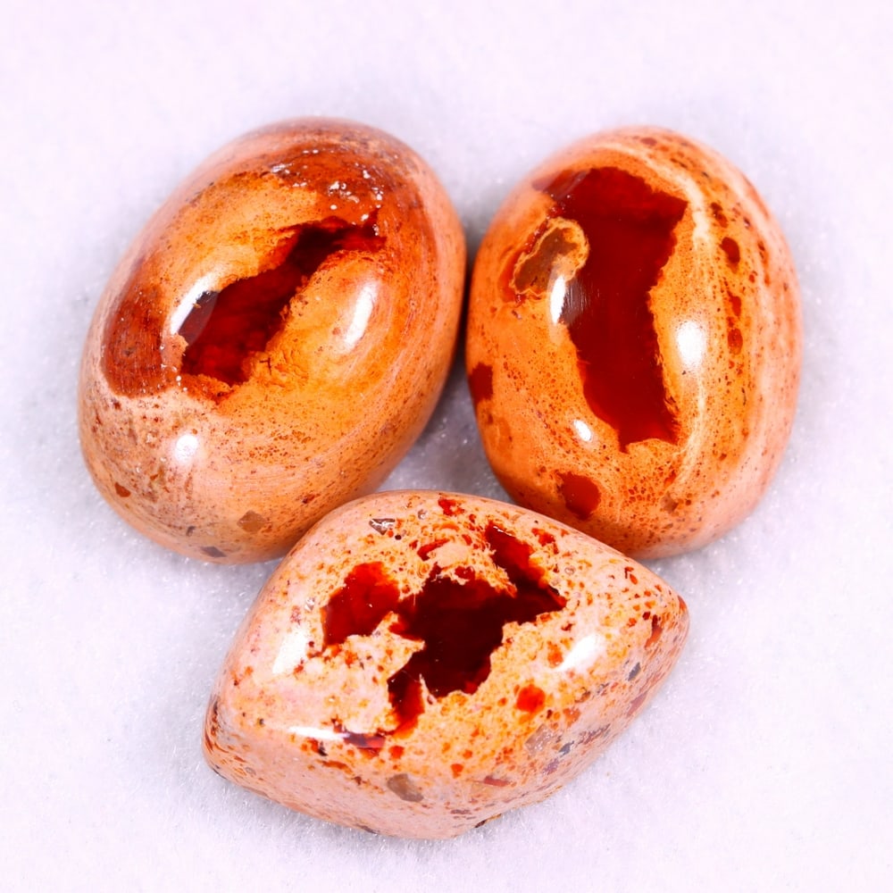 40.85Ct Group of 3 Mexican Fire Opal - Mexican Opal - Cabochon (1 of 3)