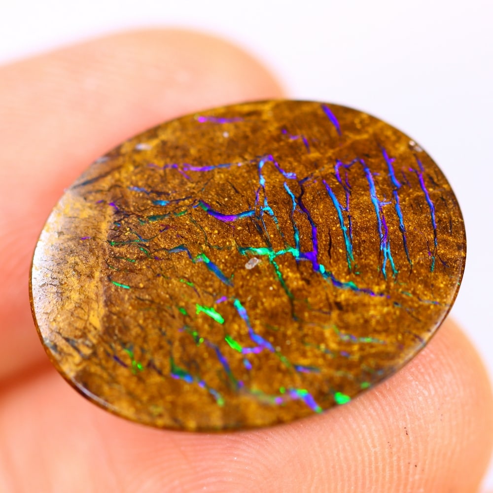 8.53Ct Koroit Matrix Boulder Opal Polished - Australian Opal - Oval Cabochon: Ksmith Jewels Global Welcome to our auction house, today auction brought to you by Ksmith Jewels Global based in Penang, Malaysia specialize in all kinds of opal and color gemstone both in manufacturi