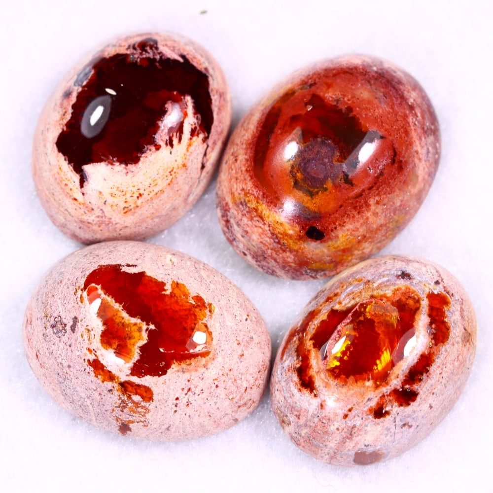 50.96Ct Group of 4 Mexican Fire Opal - Mexican Opal - Cabochon (1 of 3)