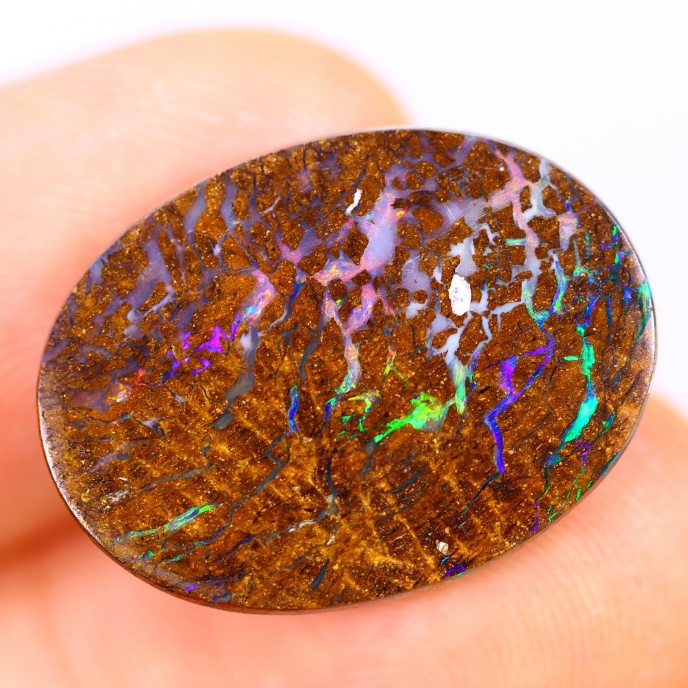 9.17Ct Koroit Matrix Boulder Opal Polished - Australian Opal - Oval Cabochon: Ksmith Jewels Global Welcome to our auction house, today auction brought to you by Ksmith Jewels Global based in Penang, Malaysia specialize in all kinds of opal and color gemstone both in manufacturi
