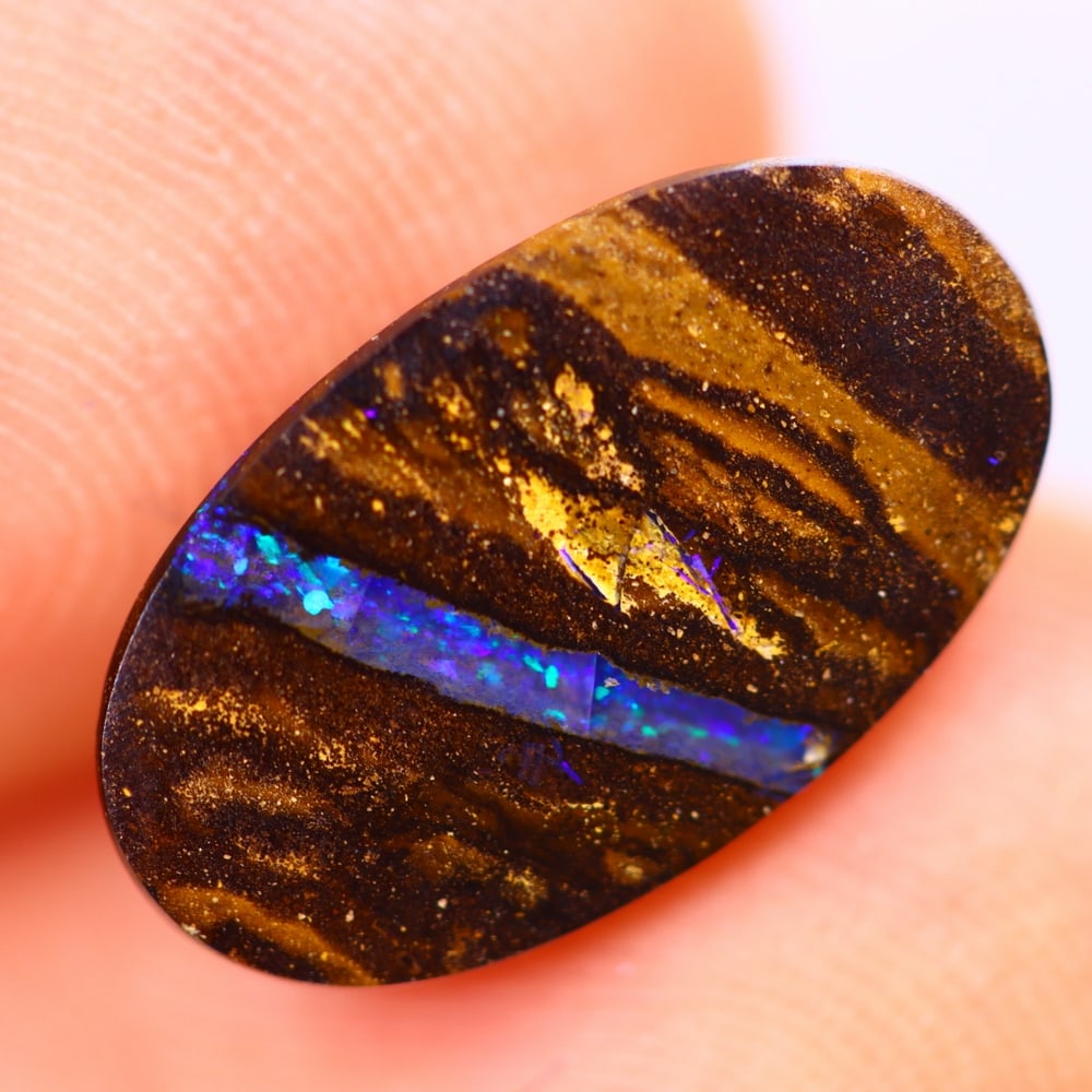 3.42Ct Boulder Opal Polished - Australian Opal - Oval Cabochon: Ksmith Jewels Global Welcome to our auction house, today auction brought to you by Ksmith Jewels Global based in Penang, Malaysia specialize in all kinds of opal and color gemstone both in manufacturi