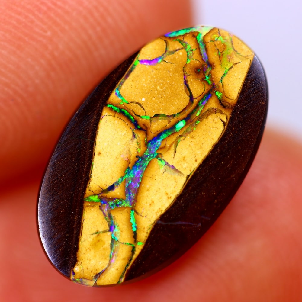3.96Ct Boulder Opal Polished - Australian Opal - Oval Cabochon: Ksmith Jewels Global Welcome to our auction house, today auction brought to you by Ksmith Jewels Global based in Penang, Malaysia specialize in all kinds of opal and color gemstone both in manufacturi
