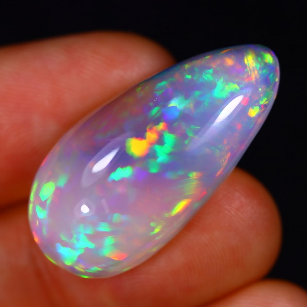 18.87Ct Welo Opal Polished - Ethiopian Opal - Pear Cabochon: Ksmith Jewels Global Welcome to our auction house, today auction brought to you by Ksmith Jewels Global based in Penang, Malaysia specialize in all kinds of opal and color gemstone both in manufacturi