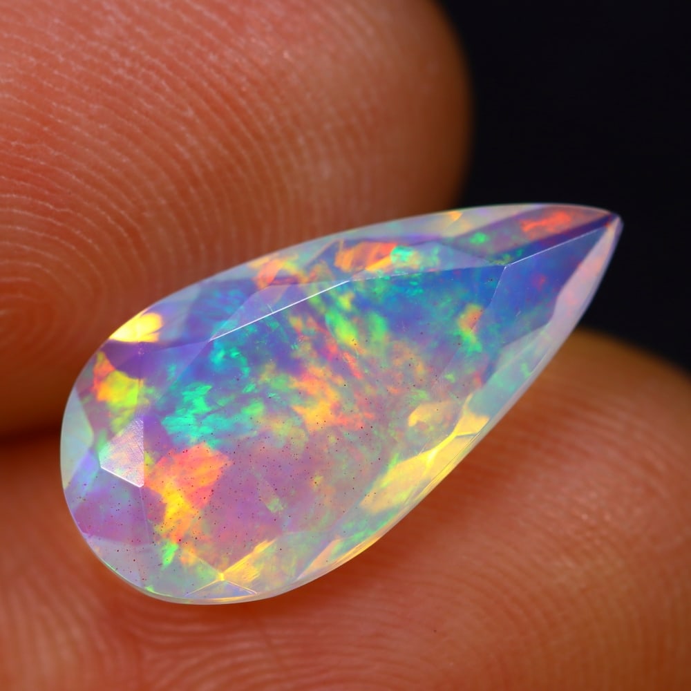 2.38Ct Welo Opal Polished - Ethiopian Opal - Pear Faceted: Ksmith Jewels Global Welcome to our auction house, today auction brought to you by Ksmith Jewels Global based in Penang, Malaysia specialize in all kinds of opal and color gemstone both in manufacturi