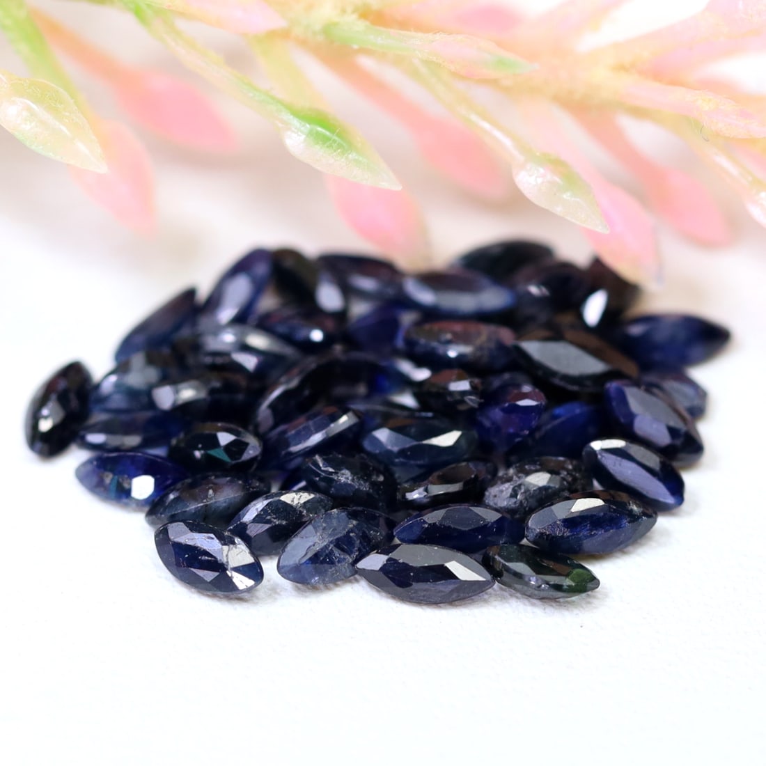 4.57Ct Natural Wholesale Blue Sapphire Lot - Madagascar Gemstone - Marquise Faceted (OT3768): Ksmith Jewels Global Welcome to our auction house, today auction brought to you by Ksmith Jewels Global based in Penang, Malaysia specialize in all kinds of opal and color gemstone both in manufacturi