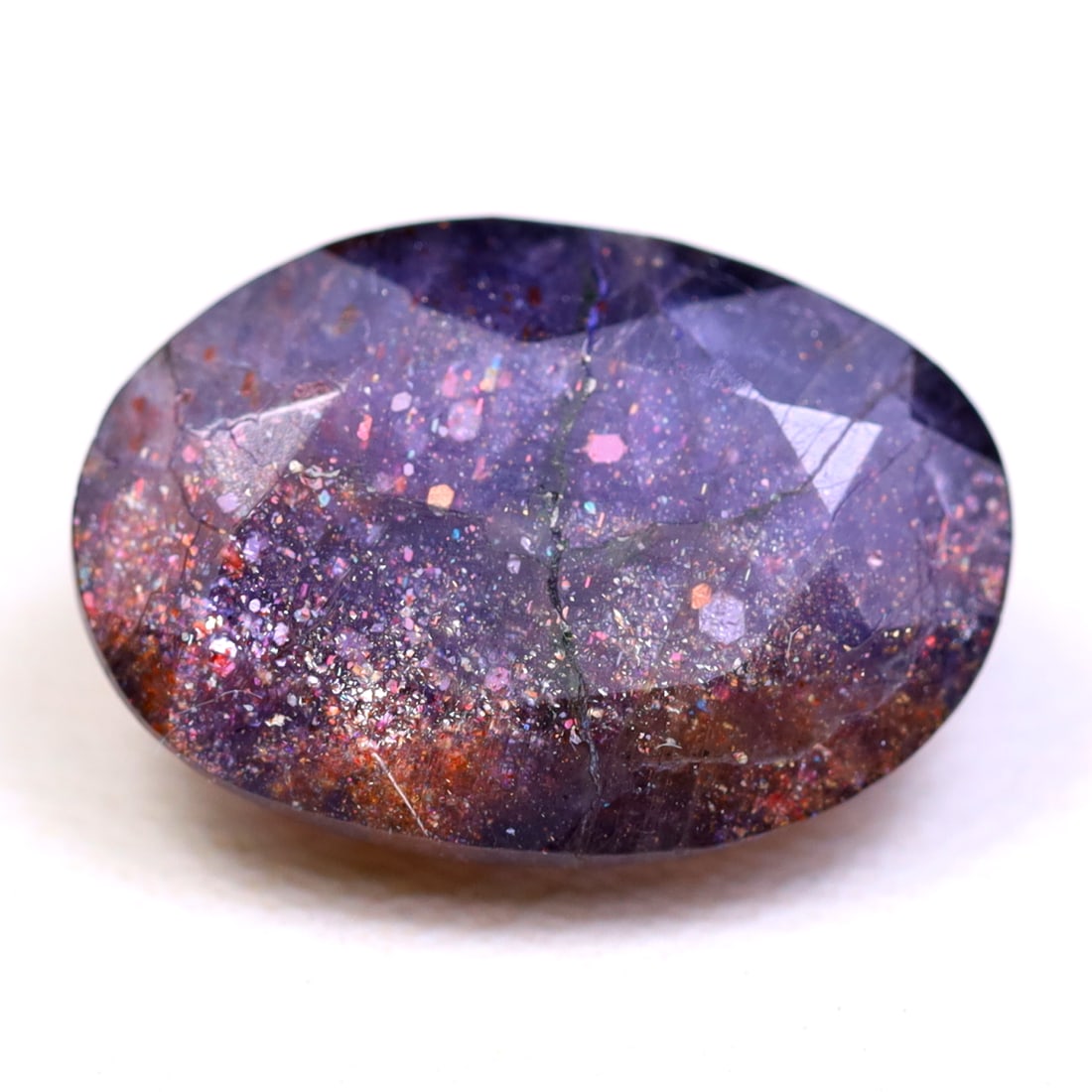 5.29Ct Natural Bloodshot Iolite Sunstone - India Gemstone - Oval Faceted (OT4836): Ksmith Jewels Global Welcome to our auction house, today auction brought to you by Ksmith Jewels Global based in Penang, Malaysia specialize in all kinds of opal and color gemstone both in manufacturi
