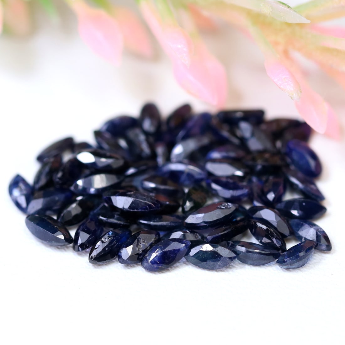 5.58Ct Natural Wholesale Blue Sapphire Lot - Madagascar Gemstone - Marquise Faceted: Ksmith Jewels Global Welcome to our auction house, today auction brought to you by Ksmith Jewels Global based in Penang, Malaysia specialize in all kinds of opal and color gemstone both in manufacturi