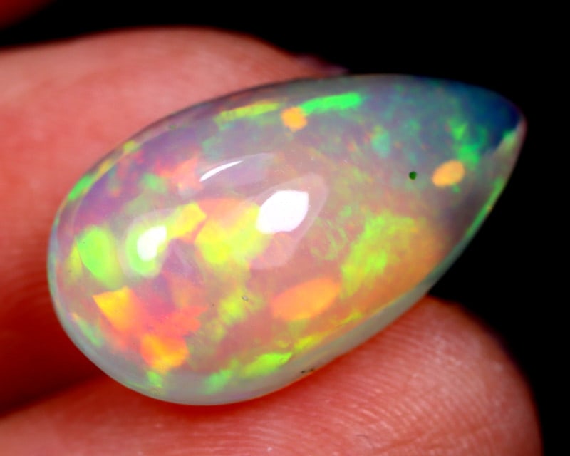 4.26Ct Natural Ethiopian Welo Opal - Ethiopian Opal - Pear Cabochon: Ksmith Jewels Global Welcome to our auction house, today auction brought to you by Ksmith Jewels Global based in Penang, Malaysia specialize in all kinds of opal and color gemstone both in manufacturi