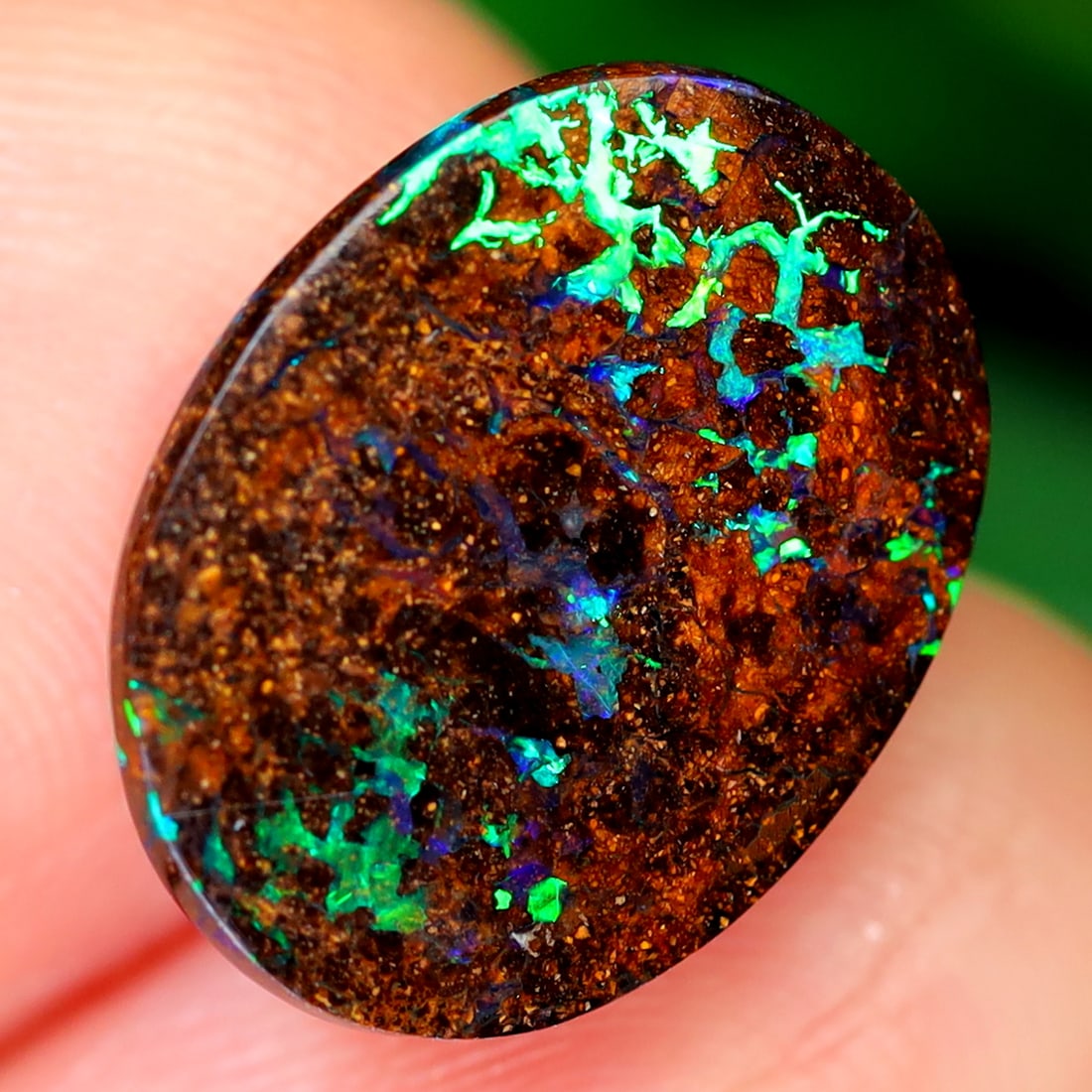 4.36Ct Koroit Matrix Boulder Opal Polished - Australian Opal - Oval Cabochon (1 of 4)
