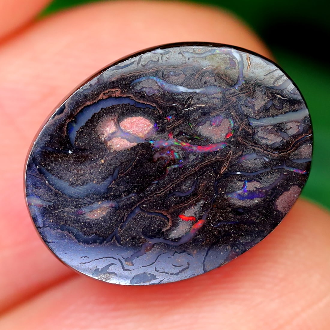 6.87Ct Koroit Boulder Opal Polished - Australian Opal - Oval Cabochon: Ksmith Jewels Global Welcome to our auction house, today auction brought to you by Ksmith Jewels Global based in Penang, Malaysia specialize in all kinds of opal and color gemstone both in manufacturi