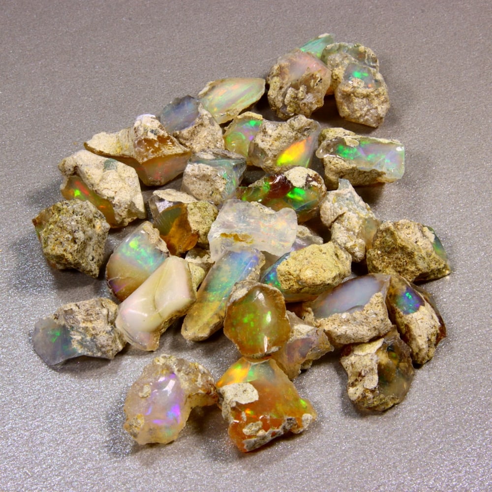 100Ct Rough Opal Specimen - Ethiopian Opal - Mineral Rough Set (1 of 3)
