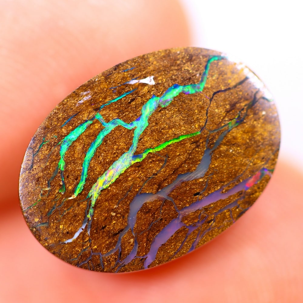 5.36Ct Koroit Matrix Boulder Opal Polished - Australian Opal - Oval Cabochon: Ksmith Jewels Global Welcome to our auction house, today auction brought to you by Ksmith Jewels Global based in Penang, Malaysia specialize in all kinds of opal and color gemstone both in manufacturi