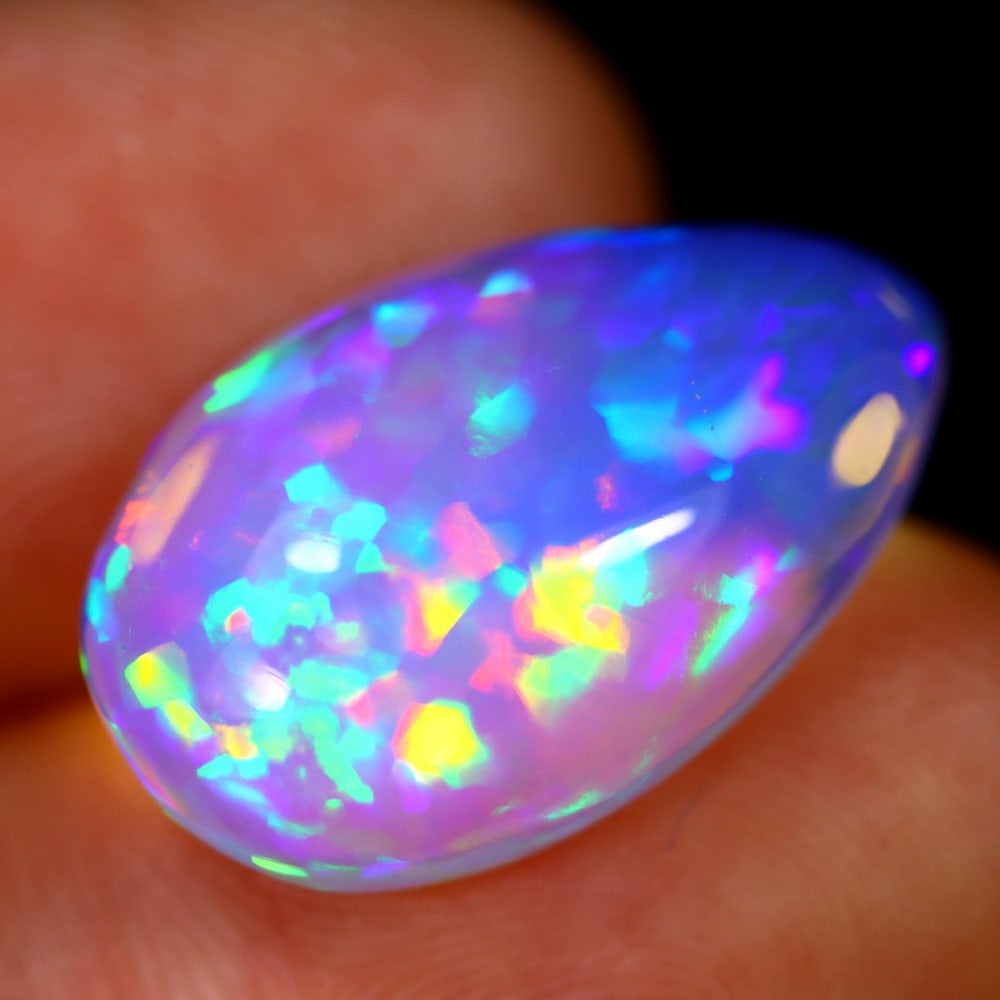 6.35Ct Welo Opal Polished - Ethiopian Opal - Pear Cabochon: Ksmith Jewels Global Welcome to our auction house, today auction brought to you by Ksmith Jewels Global based in Penang, Malaysia specialize in all kinds of opal and color gemstone both in manufacturi