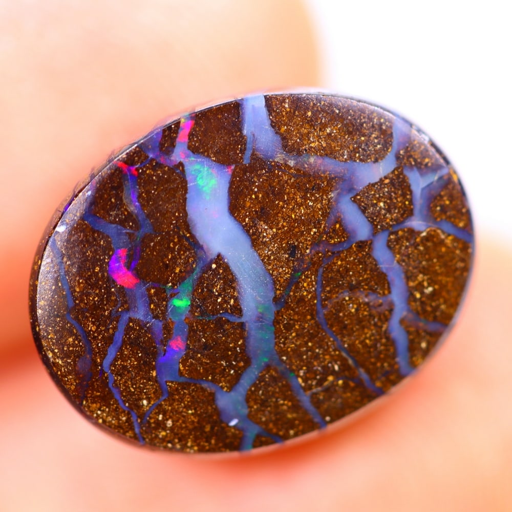 7.78Ct Koroit Boulder Opal Polished - Australian Opal - Oval Cabochon (1 of 6)