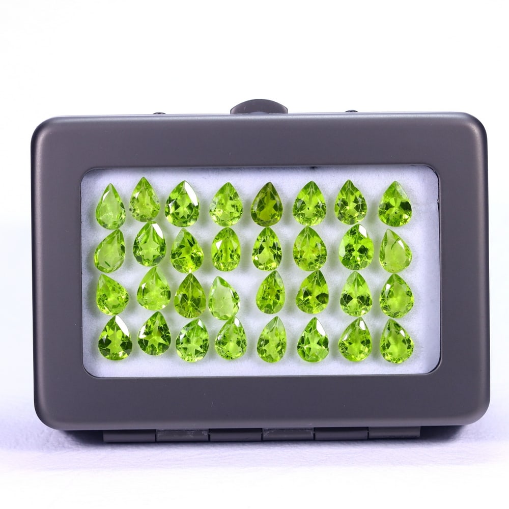 31.16Ct Group of Green Peridot - Polished Faceted: Ksmith Jewels Global Welcome to our auction house, today auction brought to you by Ksmith Jewels Global based in Penang, Malaysia specialize in all kinds of opal and color gemstone both in manufacturi