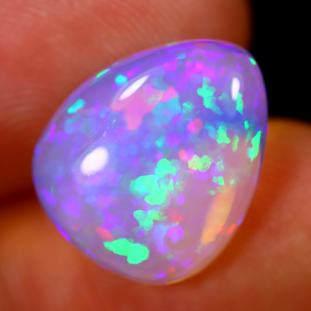 4.61Ct Welo Opal Polished - Ethiopian Opal - Pear Cabochon: Ksmith Jewels Global Welcome to our auction house, today auction brought to you by Ksmith Jewels Global based in Penang, Malaysia specialize in all kinds of opal and color gemstone both in manufacturi