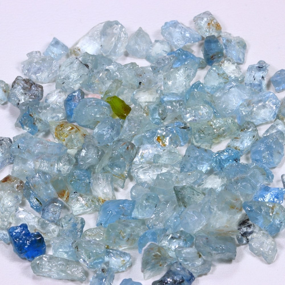 100Ct Group of Aquamarine Rough - Freeform Rough (1 of 2)