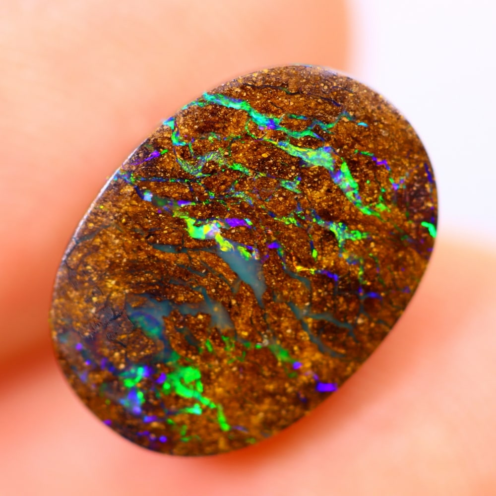 3.66Ct Koroit Matrix Boulder Opal Polished - Australian Opal - Oval Cabochon: Ksmith Jewels Global Welcome to our auction house, today auction brought to you by Ksmith Jewels Global based in Penang, Malaysia specialize in all kinds of opal and color gemstone both in manufacturi