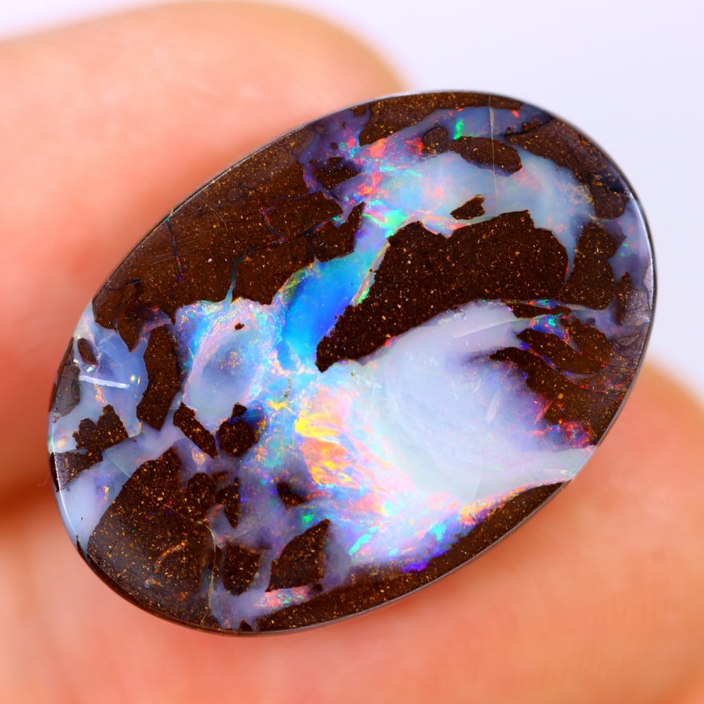 13.64Ct Koroit Boulder Opal Polished - Australian Opal - Oval Cabochon: Ksmith Jewels Global Welcome to our auction house, today auction brought to you by Ksmith Jewels Global based in Penang, Malaysia specialize in all kinds of opal and color gemstone both in manufacturi