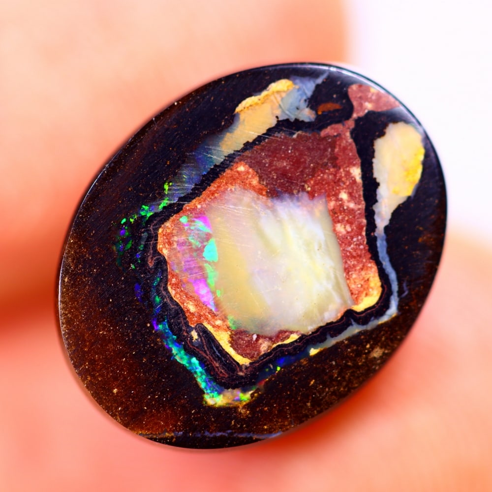 5.76Ct Boulder Opal Polished - Australian Opal - Oval Cabochon: Ksmith Jewels Global Welcome to our auction house, today auction brought to you by Ksmith Jewels Global based in Penang, Malaysia specialize in all kinds of opal and color gemstone both in manufacturi