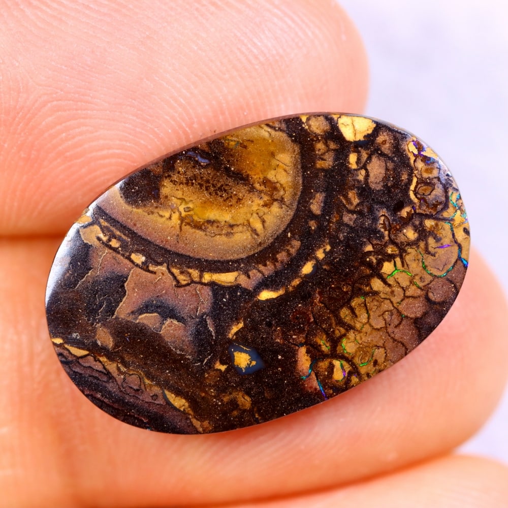 11.60Ct Koroit Boulder Opal Polished - Australian Opal - Oval Cabochon: Ksmith Jewels Global Welcome to our auction house, today auction brought to you by Ksmith Jewels Global based in Penang, Malaysia specialize in all kinds of opal and color gemstone both in manufacturi
