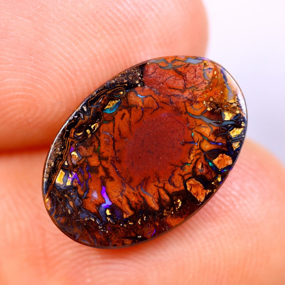 4.85Ct Koroit Boulder Opal Polished - Australian Opal - Oval Cabochon: Ksmith Jewels Global Welcome to our auction house, today auction brought to you by Ksmith Jewels Global based in Penang, Malaysia specialize in all kinds of opal and color gemstone both in manufacturi