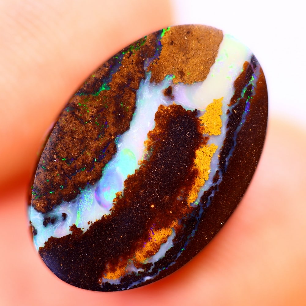 5.80Ct Koroit Boulder Opal Polished - Australian Opal - Oval Cabochon: Ksmith Jewels Global Welcome to our auction house, today auction brought to you by Ksmith Jewels Global based in Penang, Malaysia specialize in all kinds of opal and color gemstone both in manufacturi