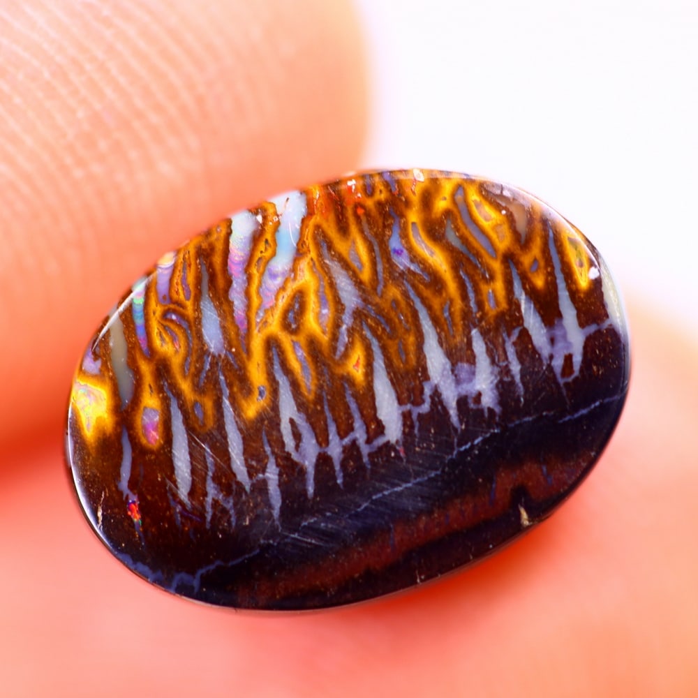 4.35Ct Wood Boulder Opal Polished - Australian Opal - Oval Cabochon: Ksmith Jewels Global Welcome to our auction house, today auction brought to you by Ksmith Jewels Global based in Penang, Malaysia specialize in all kinds of opal and color gemstone both in manufacturi