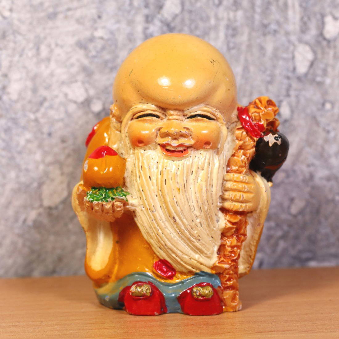 Vintage Chinese Shou Xing God Of Longevity Porcelain Figurine