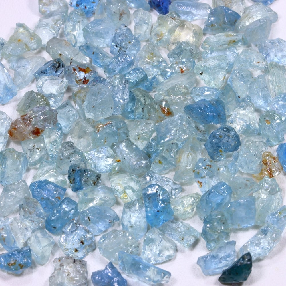 116Ct Group of Aquamarine Rough - Freeform Rough (1 of 2)