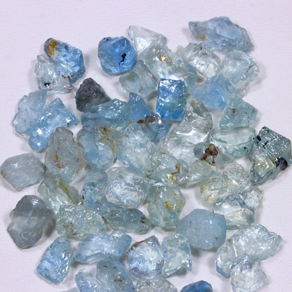 44Ct Group of Aquamarine Rough - Freeform Rough (1 of 2)