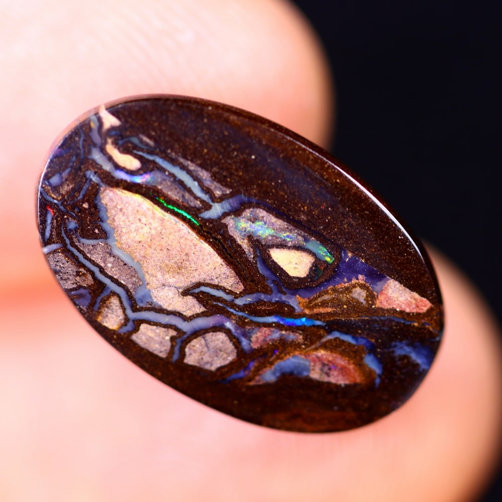 8.18Ct Koroit Boulder Opal Polished - Australian Opal - Oval Cabochon: Ksmith Jewels Global Welcome to our auction house, today auction brought to you by Ksmith Jewels Global based in Penang, Malaysia specialize in all kinds of opal and color gemstone both in manufacturi