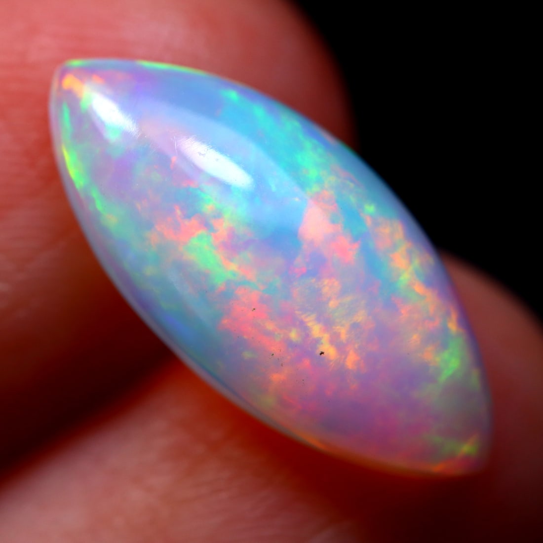 2.39Ct Natural Flashy Rainbow Ethiopian Welo Opal - Ethiopian Opal - Oval Cabochon (AOI5976) (1 of 4)