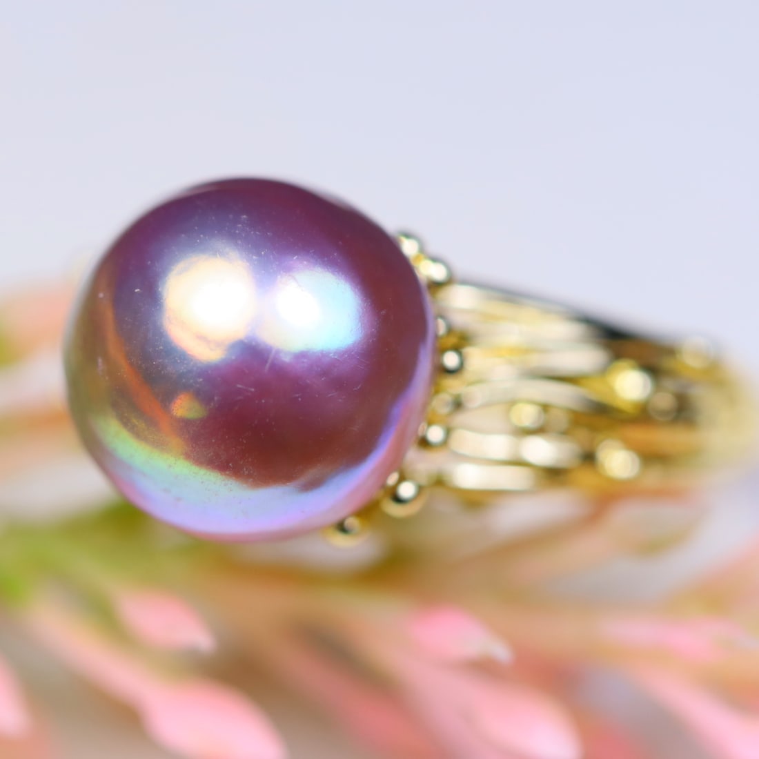 Total Weight of 17.04Ct Unheated Natural Freshwater Pearl Ring 925 Sterling Silver  (OT6653) (1 of 2)