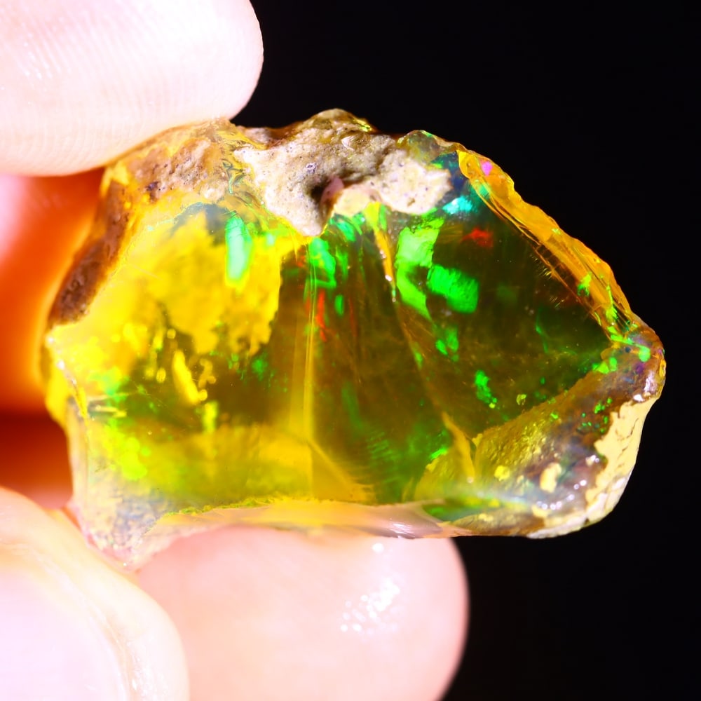 21Ct Crystal Opal Specimen - Ethiopian Opal - Crystal Raw Rough (1 of 6)