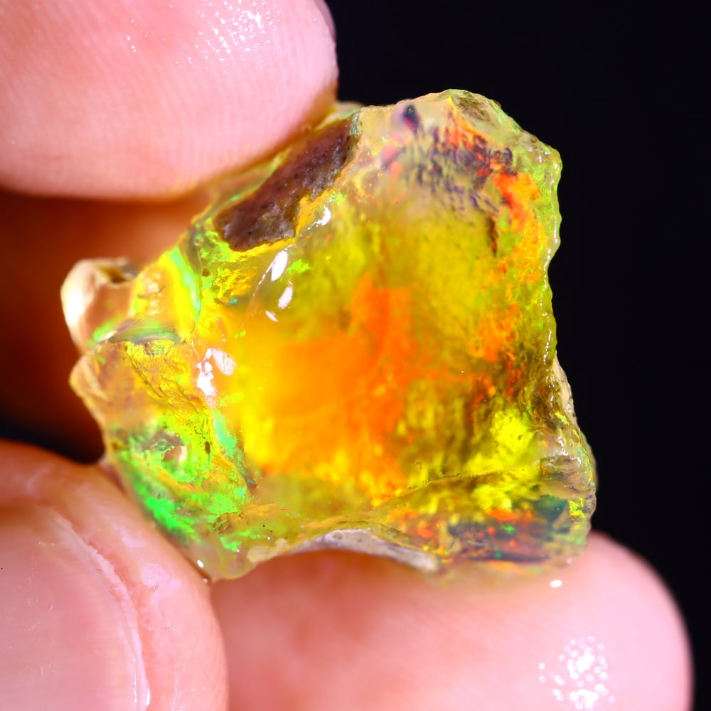 11Ct Crystal Opal Specimen - Ethiopian Opal - Crystal Raw Rough (1 of 6)