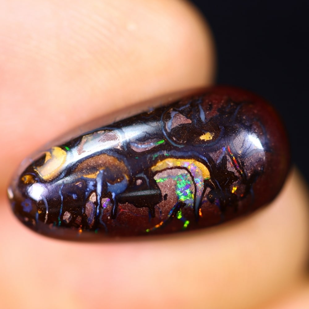 9.78Ct Koroit Boulder Opal Polished - Australian Opal - Pear Cabochon: Ksmith Jewels Global Welcome to our auction house, today auction brought to you by Ksmith Jewels Global based in Penang, Malaysia specialize in all kinds of opal and color gemstone both in manufacturi