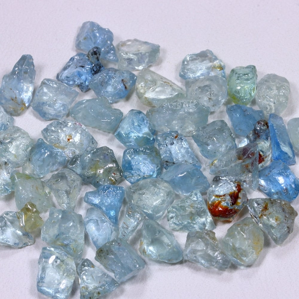 48Ct Group of Aquamarine Rough - Freeform Rough (1 of 2)
