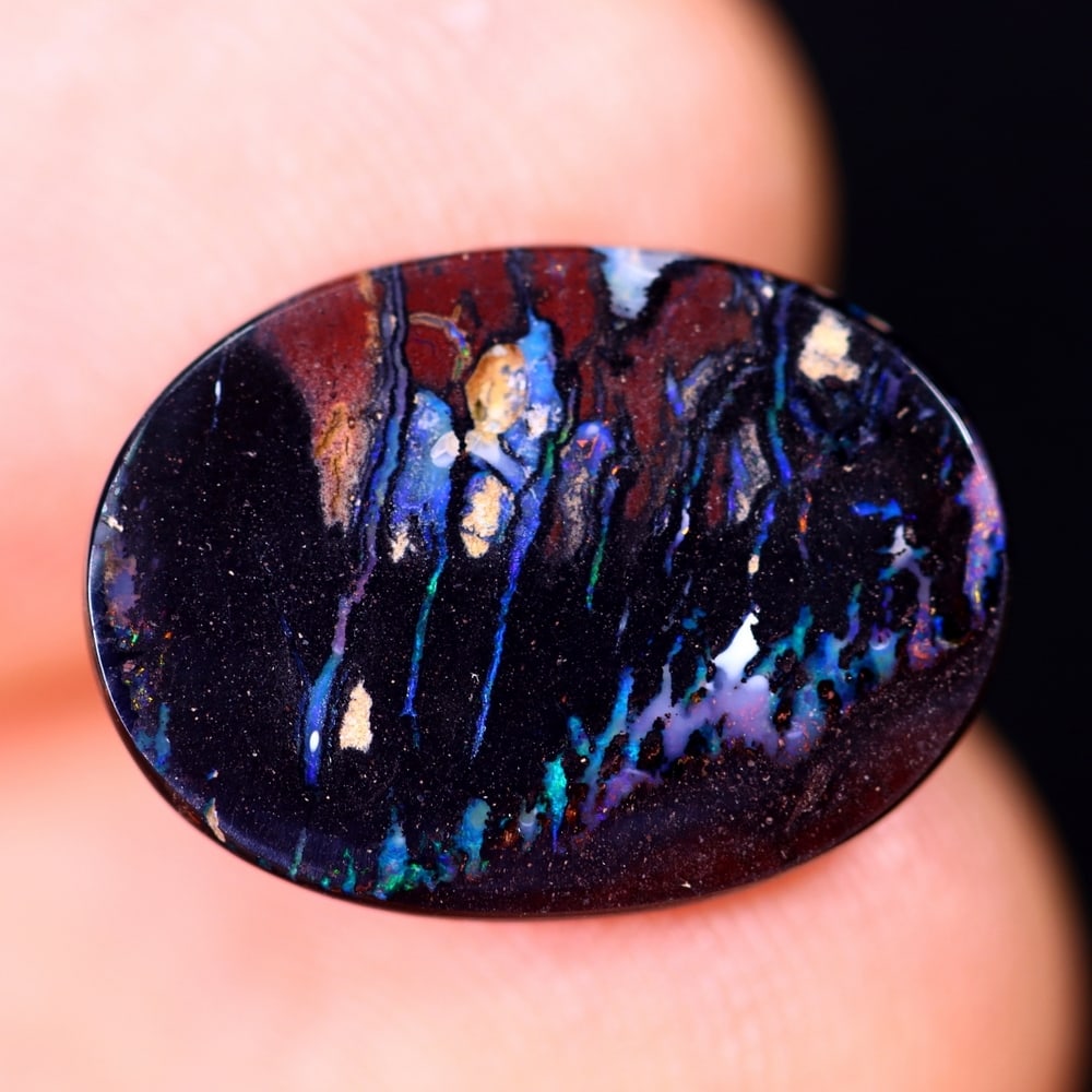 4.81Ct Koroit Boulder Opal Polished - Australian Opal - Oval Cabochon: Ksmith Jewels Global Welcome to our auction house, today auction brought to you by Ksmith Jewels Global based in Penang, Malaysia specialize in all kinds of opal and color gemstone both in manufacturi