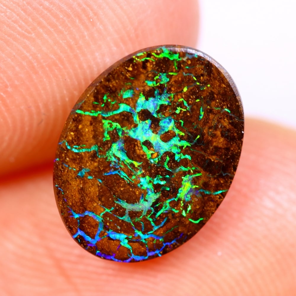4.42Ct Koroit Matrix Boulder Opal Polished - Australian Opal - Oval Cabochon: Ksmith Jewels Global Welcome to our auction house, today auction brought to you by Ksmith Jewels Global based in Penang, Malaysia specialize in all kinds of opal and color gemstone both in manufacturi