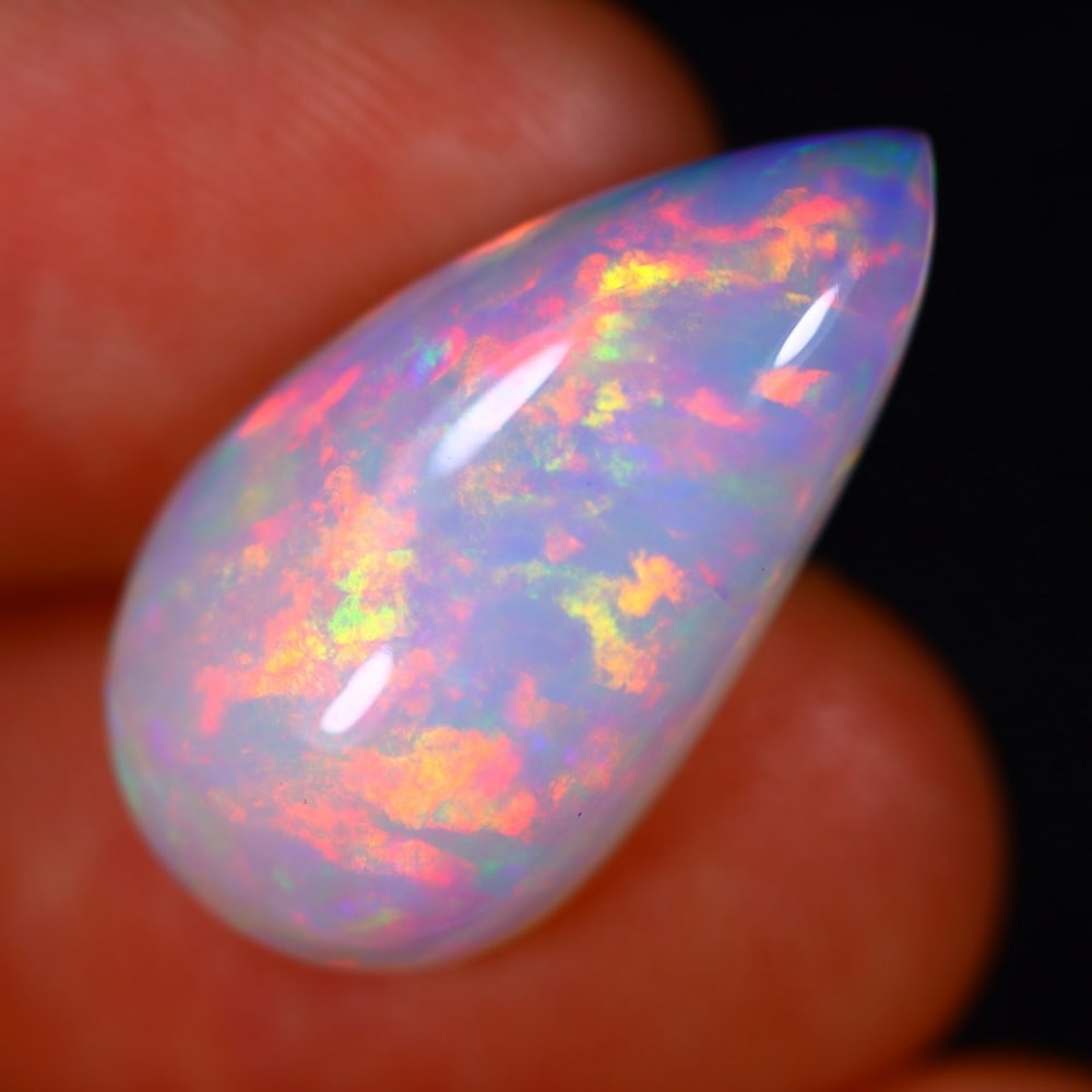 8.72Ct Welo Opal Polished - Ethiopian Opal - Pear Cabochon: Ksmith Jewels Global Welcome to our auction house, today auction brought to you by Ksmith Jewels Global based in Penang, Malaysia specialize in all kinds of opal and color gemstone both in manufacturi