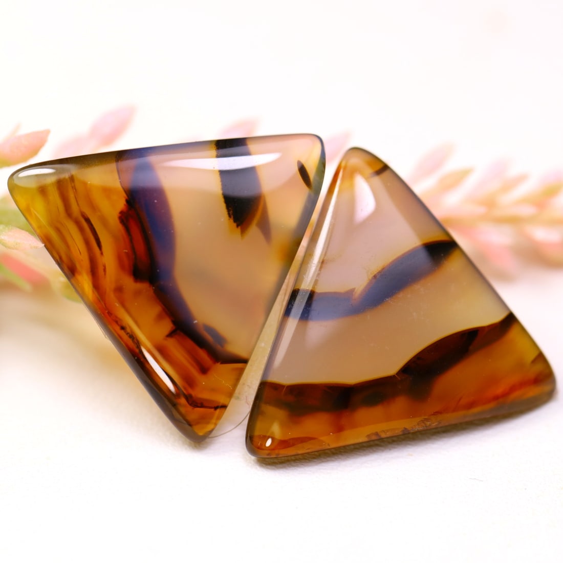24.77Ct Natural Montana Agate Cabochon Pair (OT5759): Ksmith Jewels Global Welcome to our auction house, today auction brought to you by Ksmith Jewels Global based in Penang, Malaysia specialize in all kinds of opal and color gemstone both in manufacturi