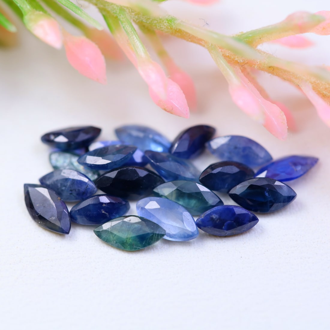 5.01Ct Natural Wholesale Blue Sapphire Lot - Madagascar Gemstone - Marquise Faceted OT6659 (1 of 2)