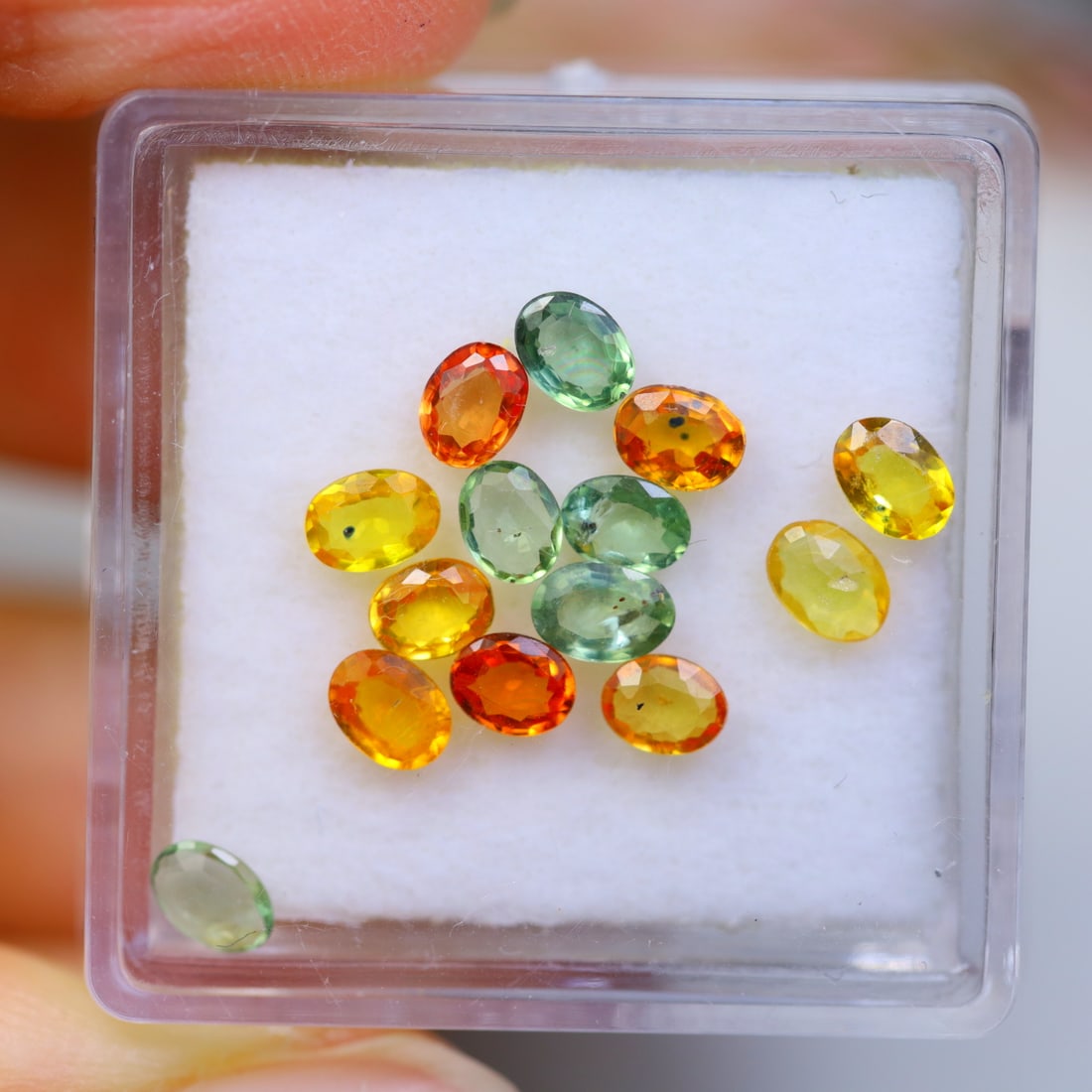 2.43Ct Natural Oval Multi Color Sapphire Facted Cut Gemstone Lot (OT6649) (1 of 2)