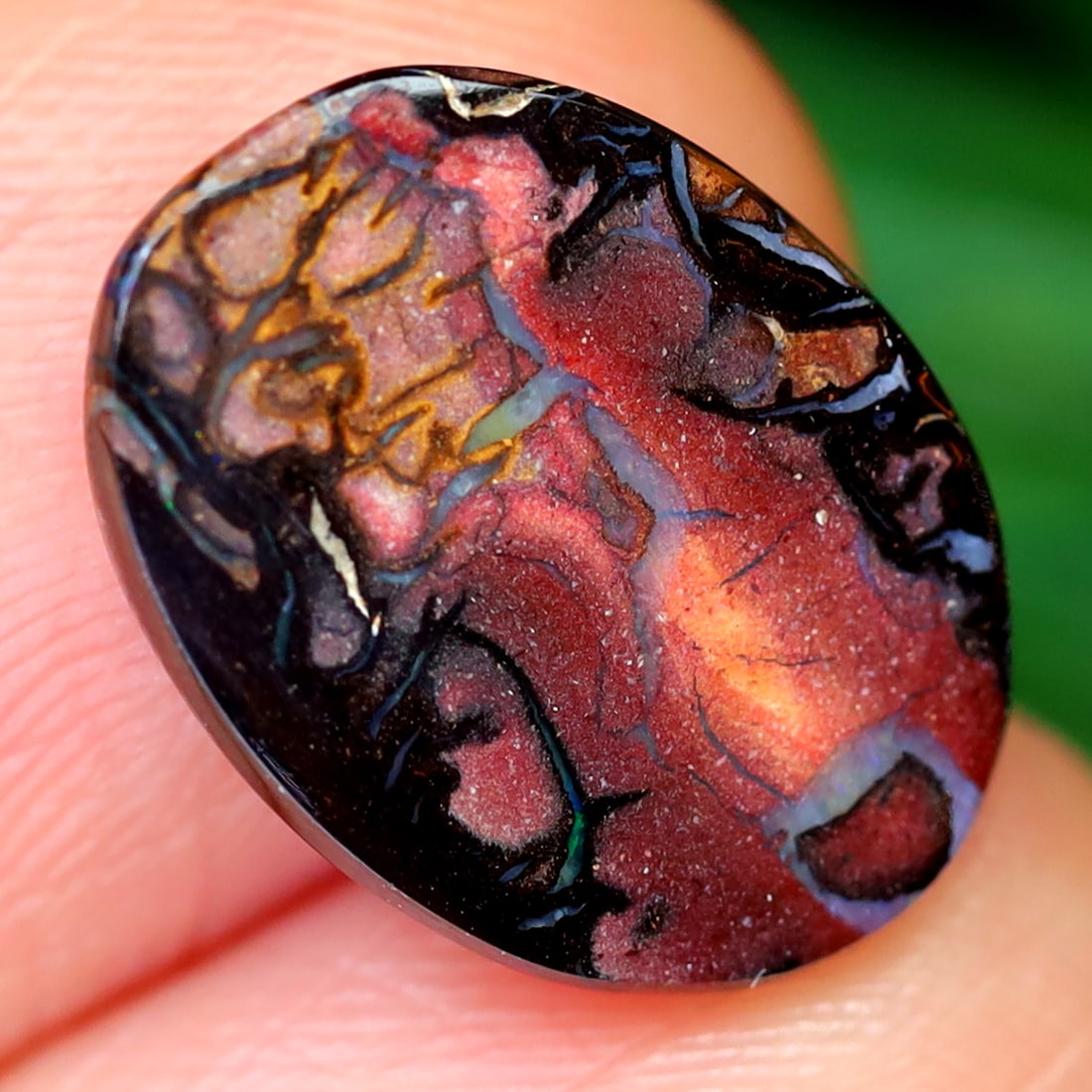 3.64Ct Koroit Boulder Opal Polished - Australian Opal - Oval Cabochon: Ksmith Jewels Global Welcome to our auction house, today auction brought to you by Ksmith Jewels Global based in Penang, Malaysia specialize in all kinds of opal and color gemstone both in manufacturi