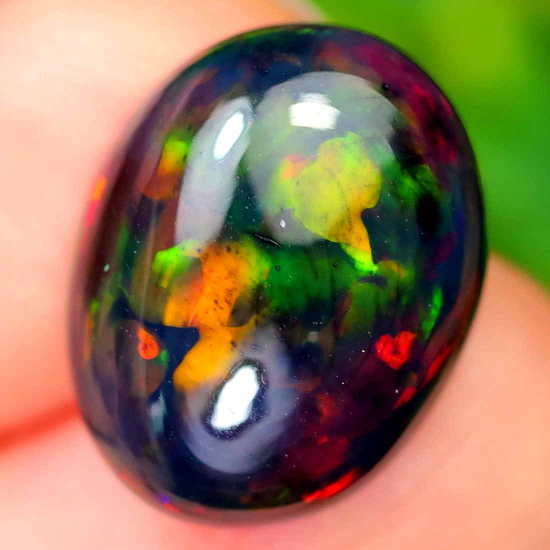 4.23Ct Natural Ethiopian Welo Smoked Opal - Ethiopian Opal - Oval Cabochon: Ksmith Jewels Global Welcome to our auction house, today auction brought to you by Ksmith Jewels Global based in Penang, Malaysia specialize in all kinds of opal and color gemstone both in manufacturi