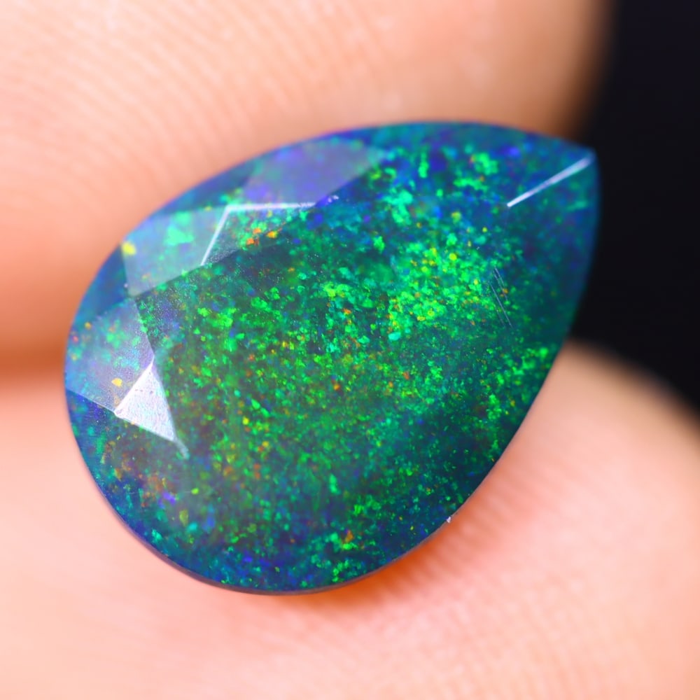 2.12Ct Welo Black Opal Polished - Ethiopian Opal - Pear Faceted: Ksmith Jewels Global Welcome to our auction house, today auction brought to you by Ksmith Jewels Global based in Penang, Malaysia specialize in all kinds of opal and color gemstone both in manufacturi