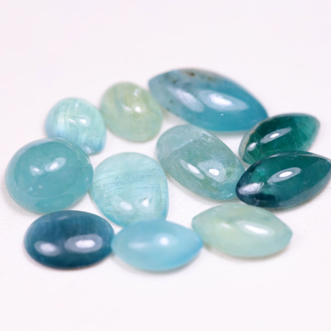 13.71Cts Natural Unheated 11Pcs Bluish Green Grandidierite Africa Mix Cut Cabochon OT6906: Ksmith Jewels Global Welcome to our auction house, today auction brought to you by Ksmith Jewels Global based in Penang, Malaysia specialize in all kinds of opal and color gemstone both in manufacturi