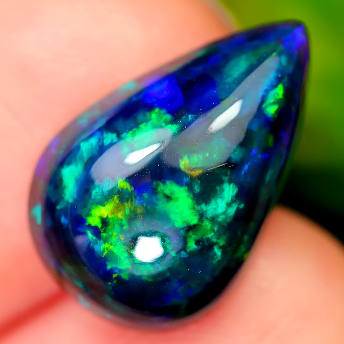 3.23Ct Natural Ethiopian Welo Smoked Opal - Ethiopian Opal - Pear Cabochon: Ksmith Jewels Global Welcome to our auction house, today auction brought to you by Ksmith Jewels Global based in Penang, Malaysia specialize in all kinds of opal and color gemstone both in manufacturi